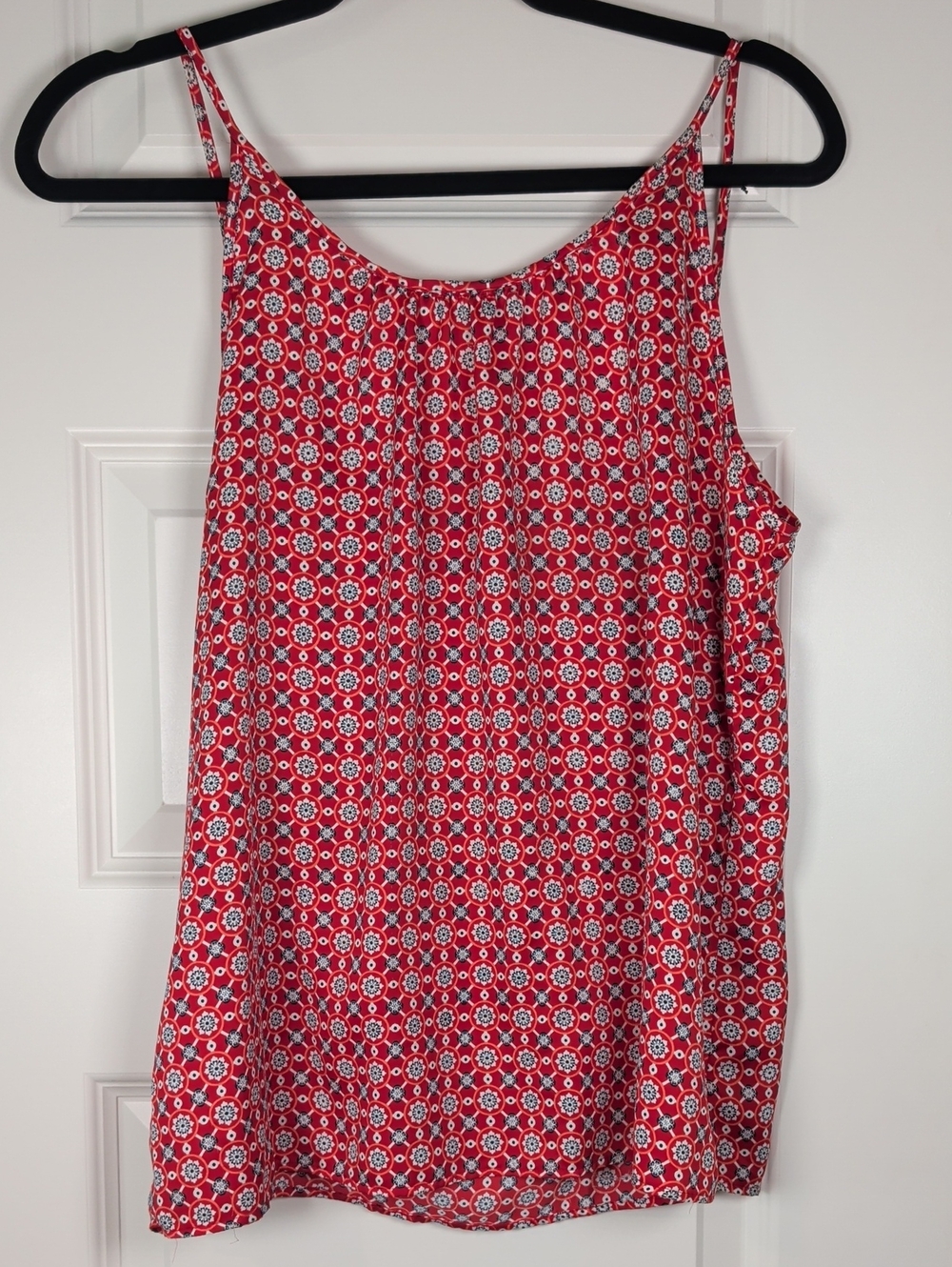 Red Printed Spaghetti Strap Women's Tank Top - Picture 6 of 6